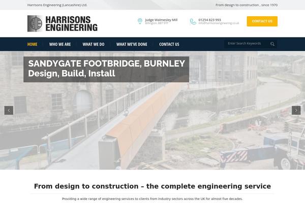 Industrial theme site design template sample