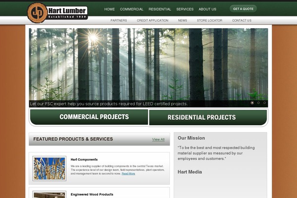 hartlumber.com site used Lumberwp