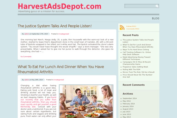 harvestadsdepot.com site used LB - Spring 2009