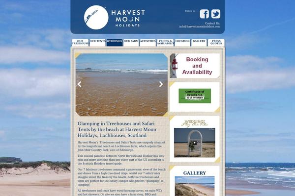 Harvest theme site design template sample