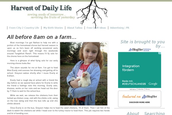 harvestofdailylife.com site used Wisdom-journal
