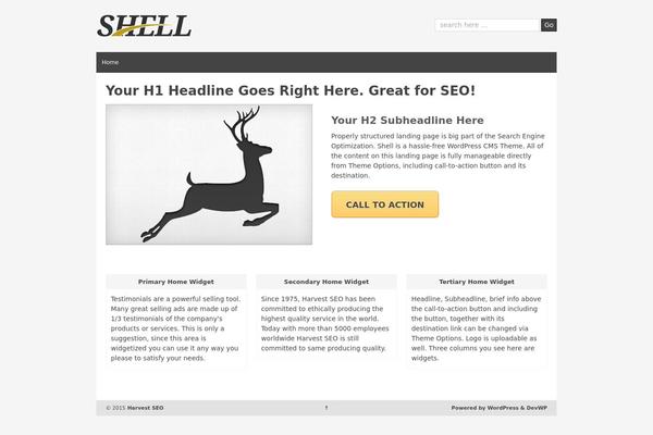 Shell Lite theme site design template sample