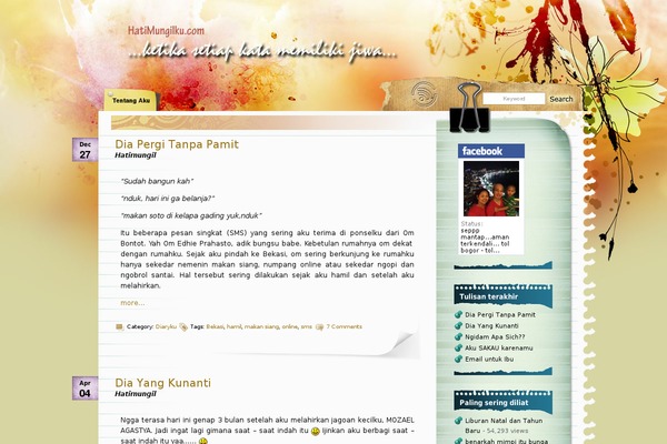 Watercolor theme site design template sample