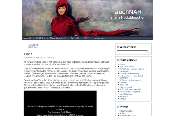 hauchnah.de site used Pukeko