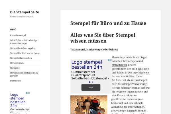 Twenty Fifteen theme site design template sample