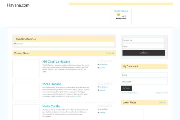 Site using Owm-weather plugin