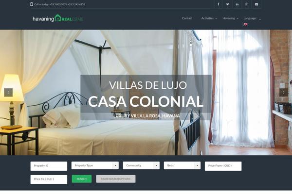 WP Pro Real Estate 6 theme site design template sample