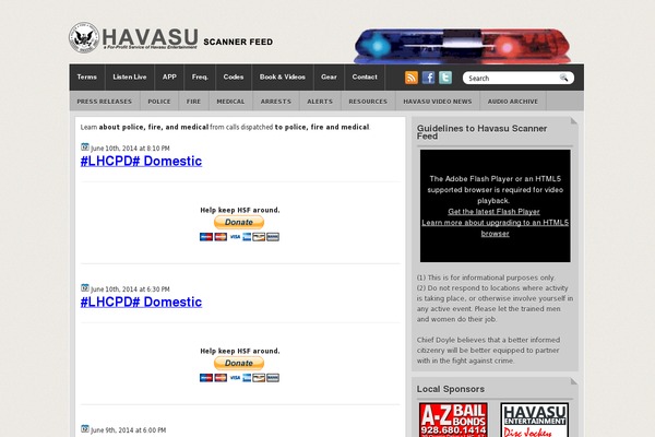Site using WPFront Notification Bar plugin