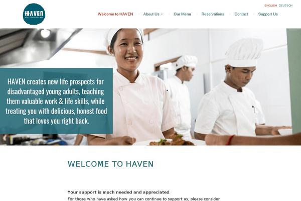 Haven theme site design template sample