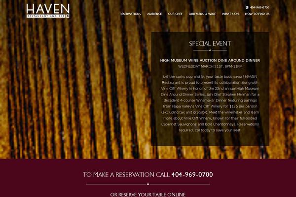 Haven theme site design template sample
