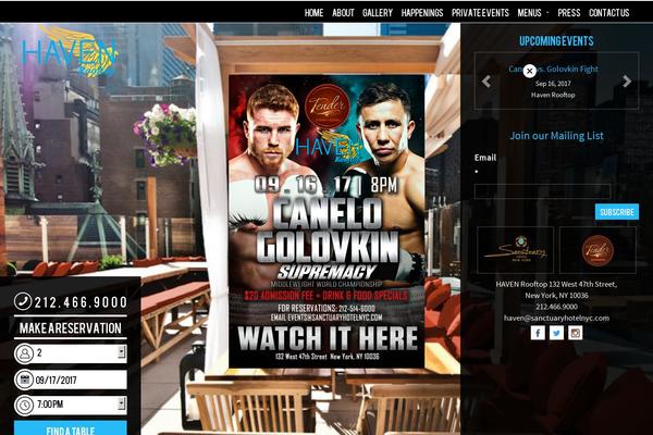 Haven theme site design template sample