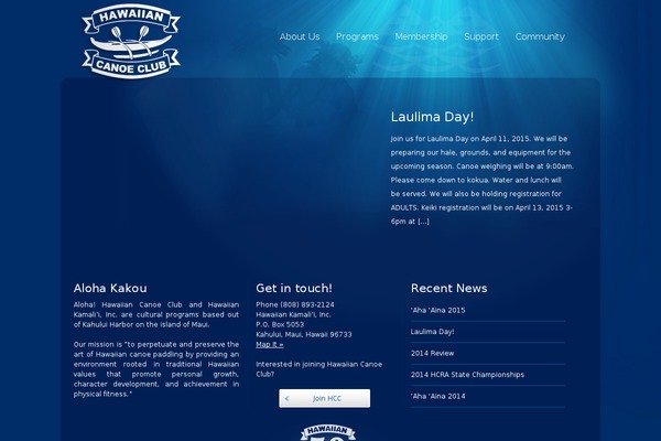 Hcc theme site design template sample