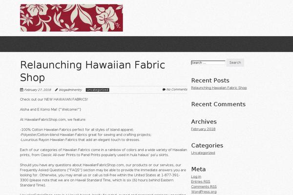 hawaiianfabricshop.com site used Silver-platinum