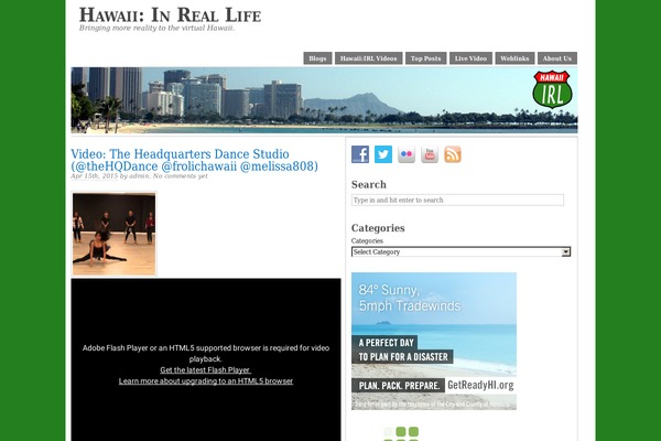 Site using Flickr Gallery plugin