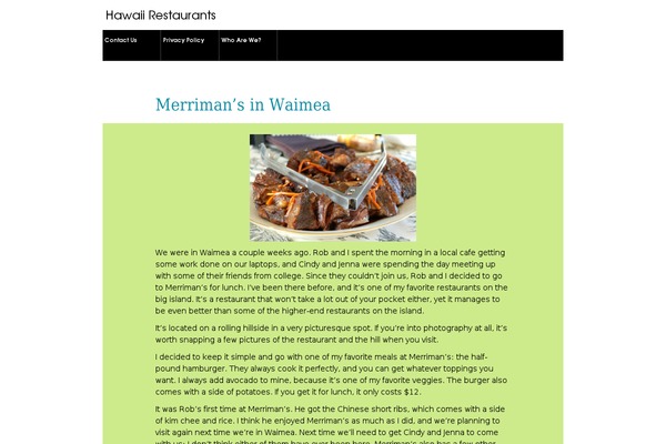 hawaiirestaurants.org site used The Fundamentals of Graphic Design