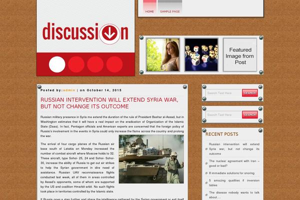 Discussion theme site design template sample