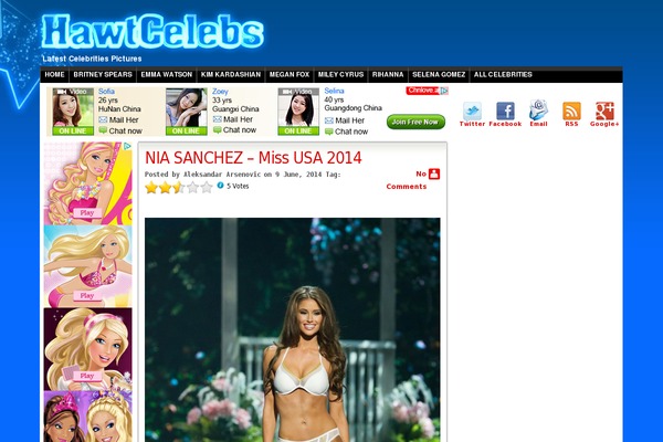 hawtcelebs.com site used Hawtceleb