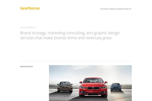 Hawthorne theme site design template sample