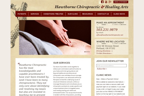 Hawthorne theme site design template sample