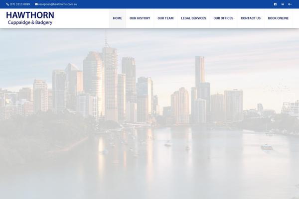 hawthorns.com.au site used Hawthorns