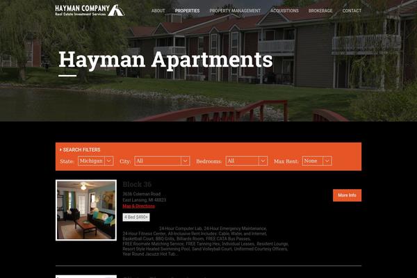 haymanapartments.com site used Hayman-company