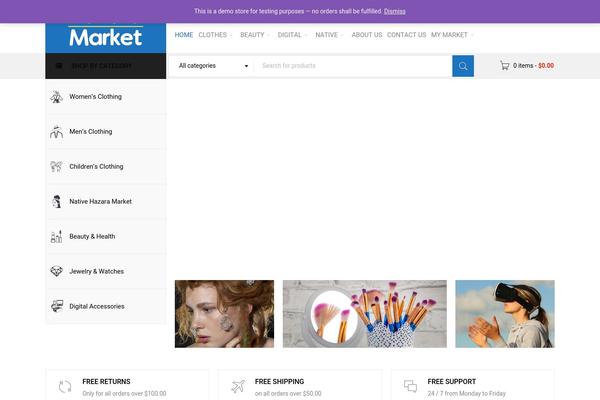 Boxshop-child theme site design template sample