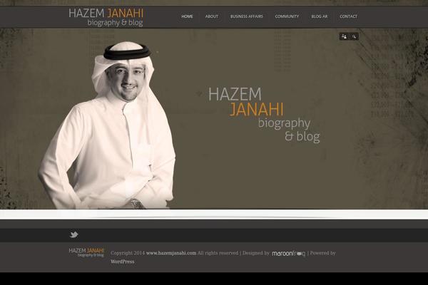 hazemjanahi.com site used Ammon Theme