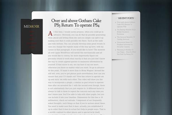 Memoir theme site design template sample