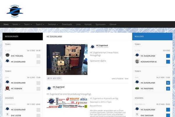 hczugerland.ch site used Scoreline