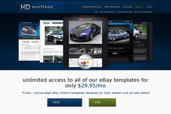 hdauctions.com site used inFocus