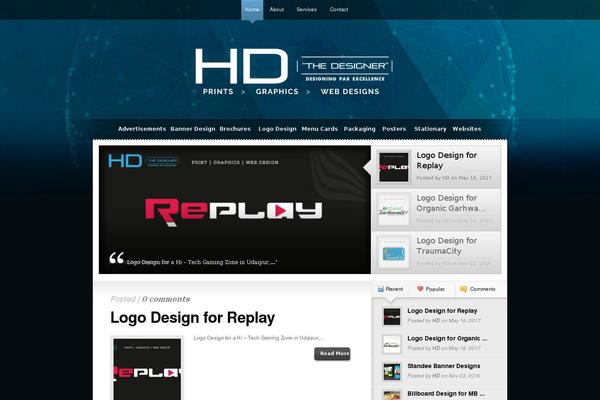 Glow theme site design template sample
