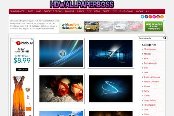 Wallpaper theme site design template sample