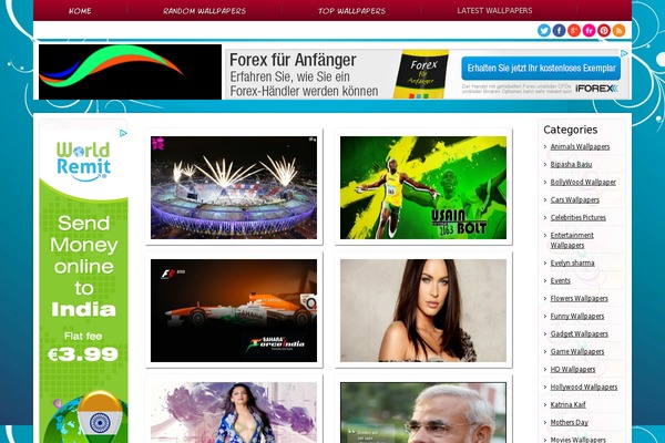 Wallpaper theme site design template sample