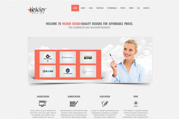 Bigbang theme site design template sample