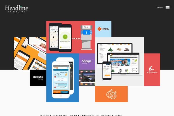 Headline theme site design template sample