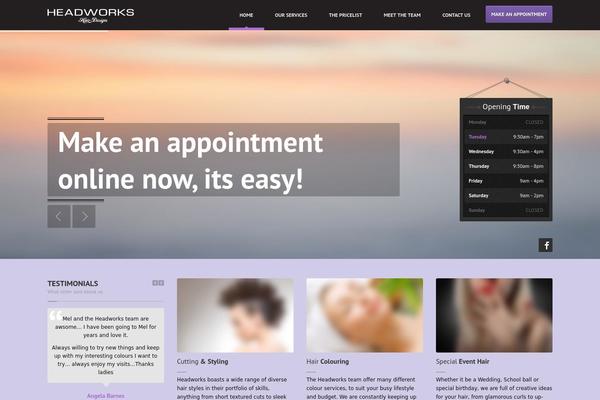 HairPress theme site design template sample