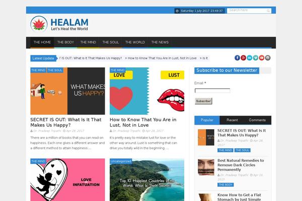 SaladMag theme site design template sample