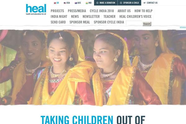 healcharity.org site used Heal