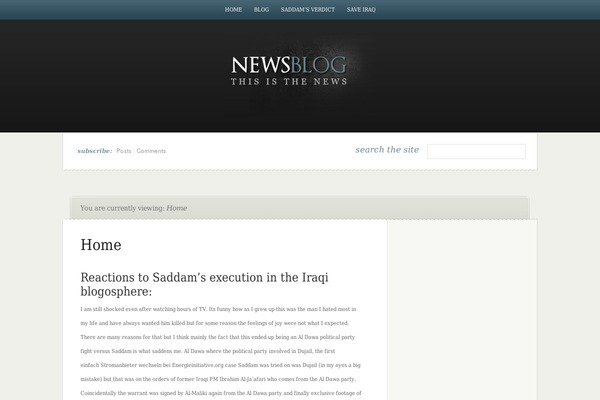 eNews theme site design template sample