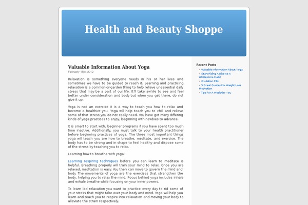 Default theme site design template sample