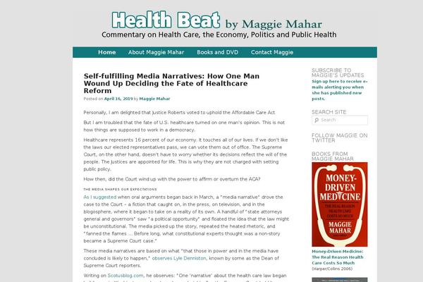 healthbeatblog.com site used Twentyeleven-healthbeat