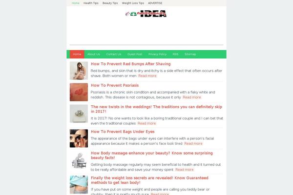 healthbeautyidea.com site used Galepro-child