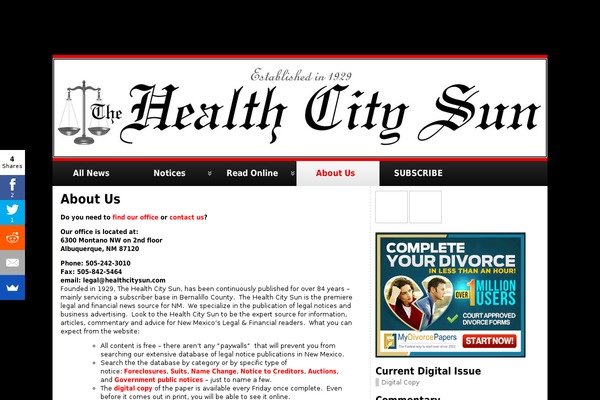 healthcitysun.com site used Hcs-child