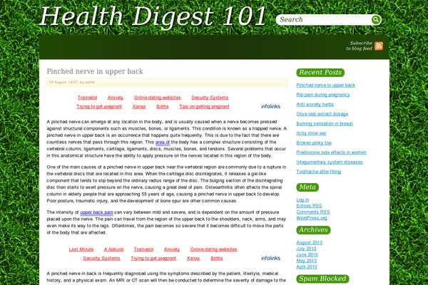 Greenblog theme site design template sample