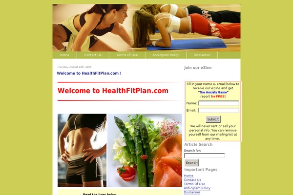 Health theme site design template sample
