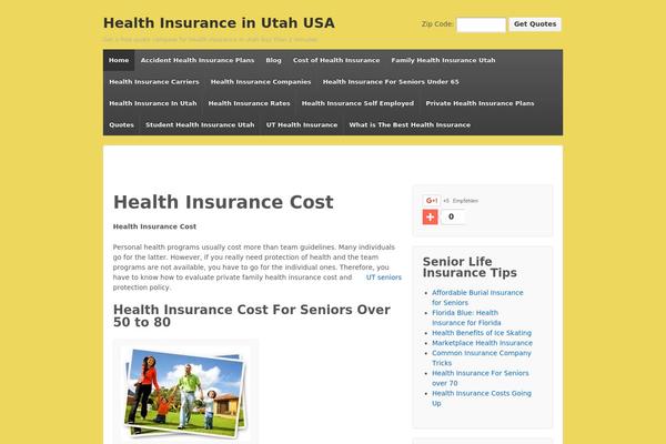 healthinsuranceinutah365.com site used Fluid Blogging