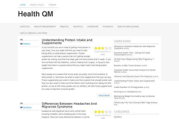 healthqm.com site used Dynamica