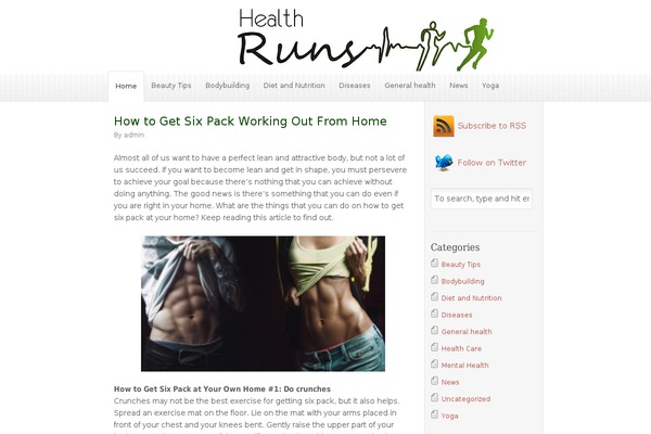 healthruns.com site used Thesis 1.5.1