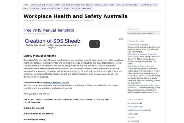 healthsafety.com.au site used Cerauno-wpcom