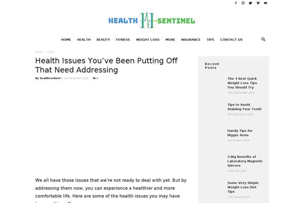Health theme site design template sample